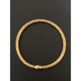 18K Gold Bracelet Bangle Soft Mesh Flexible Stretchable 1.28 grams Size 7.25 inches