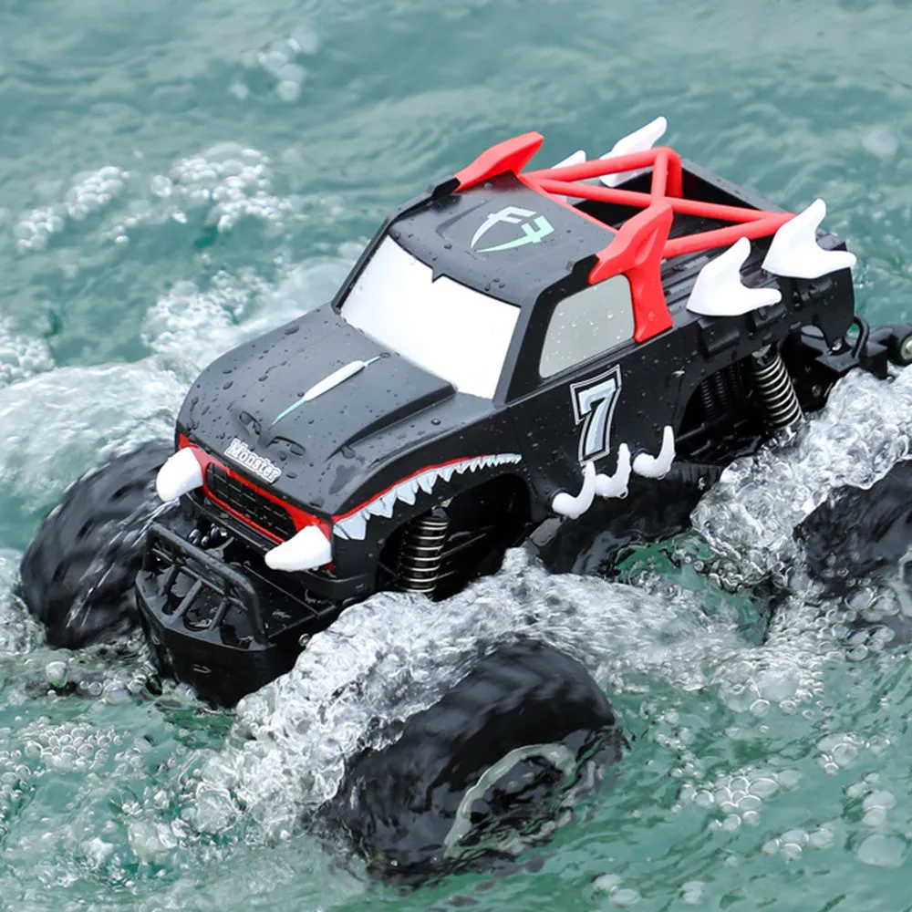 2.4GHz RC Monster Truck 1:16 Scale RC All Terrain Car Toy Off Road RC Truck for Kids Red