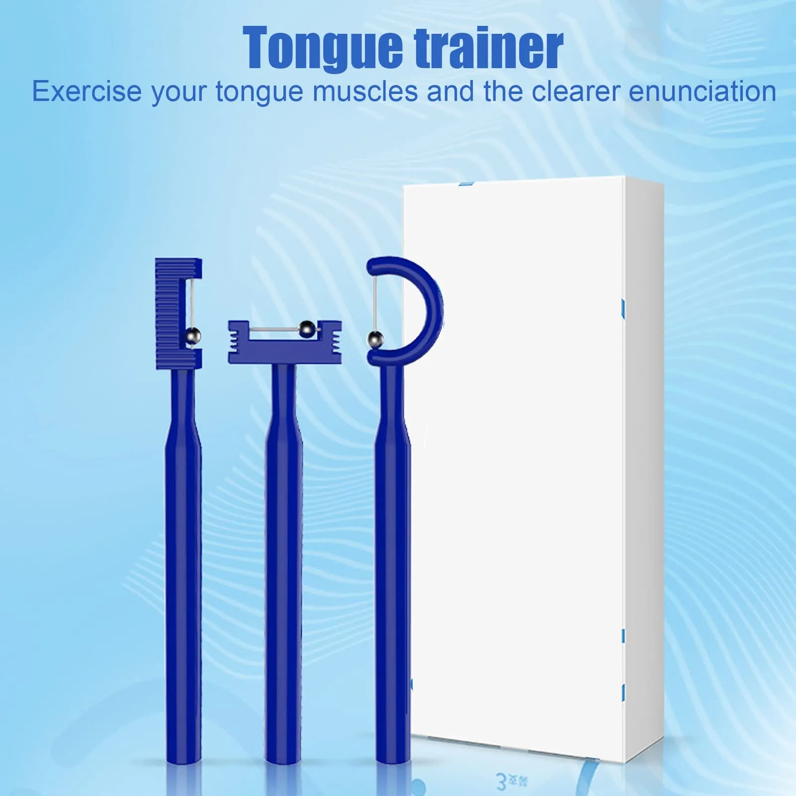 3-piece Tongue Tip Exercise Set, Children Tongue Tip Exerciser Mouth Trainer Oral Muscle Strength Tongue Training Tool for Clear Speech