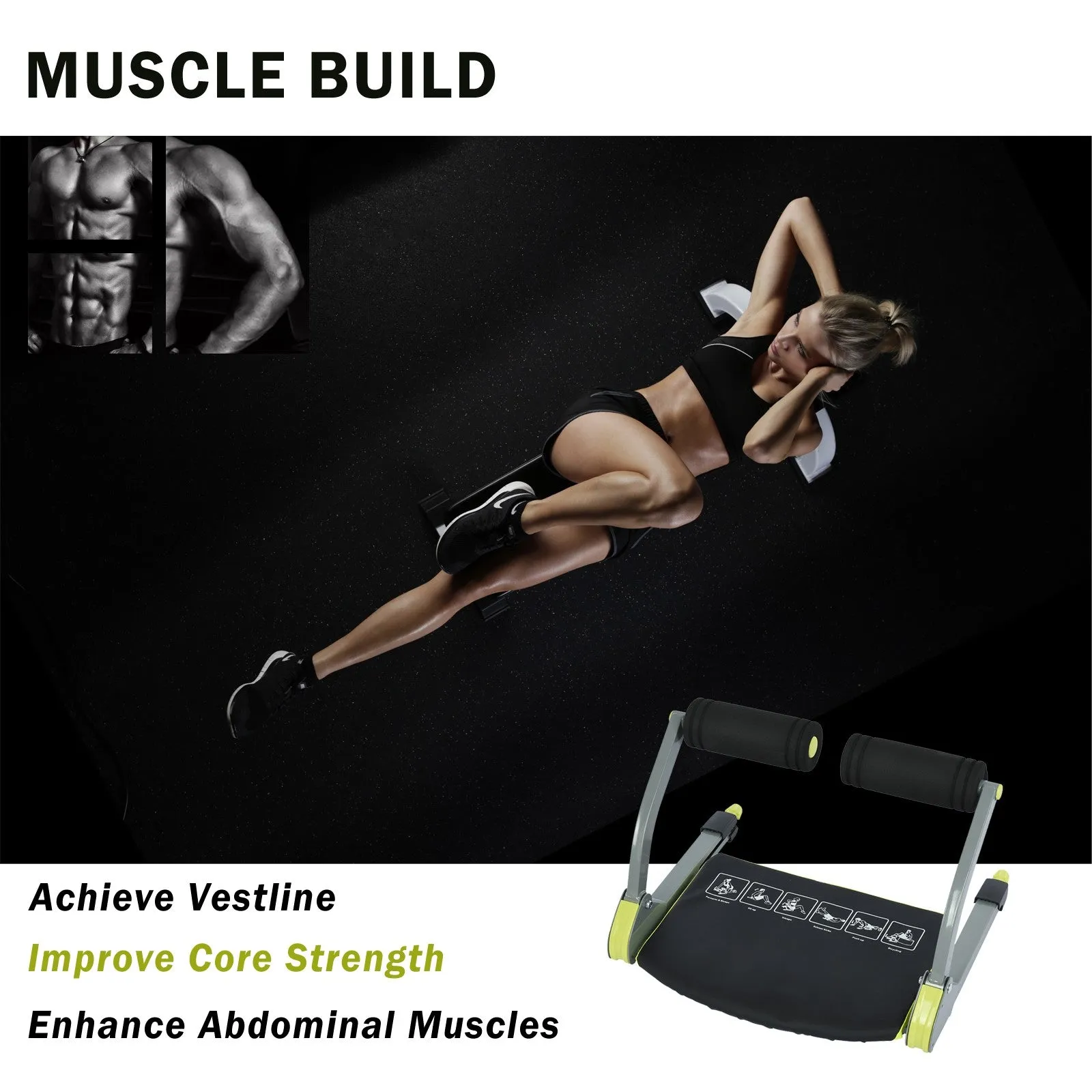 Abdominal Trainers w/ Resistance Bands & Fitness Guide