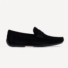 Alex  Driving Loafer - Suede Black