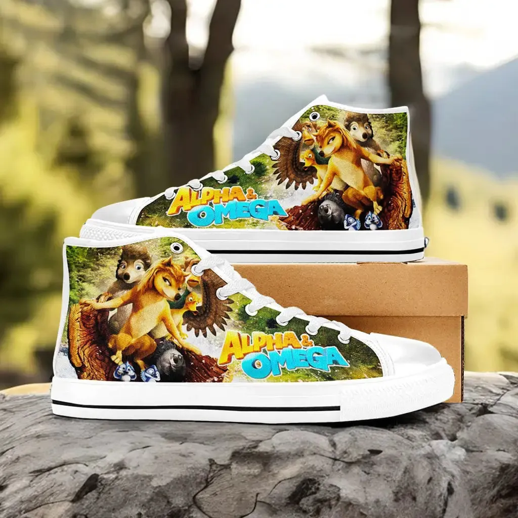 Alpha and Omega Shoes High Top Sneakers for Kids and Adults