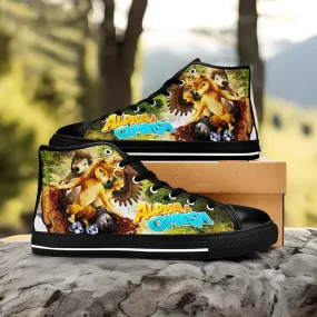 Alpha and Omega Shoes High Top Sneakers for Kids and Adults