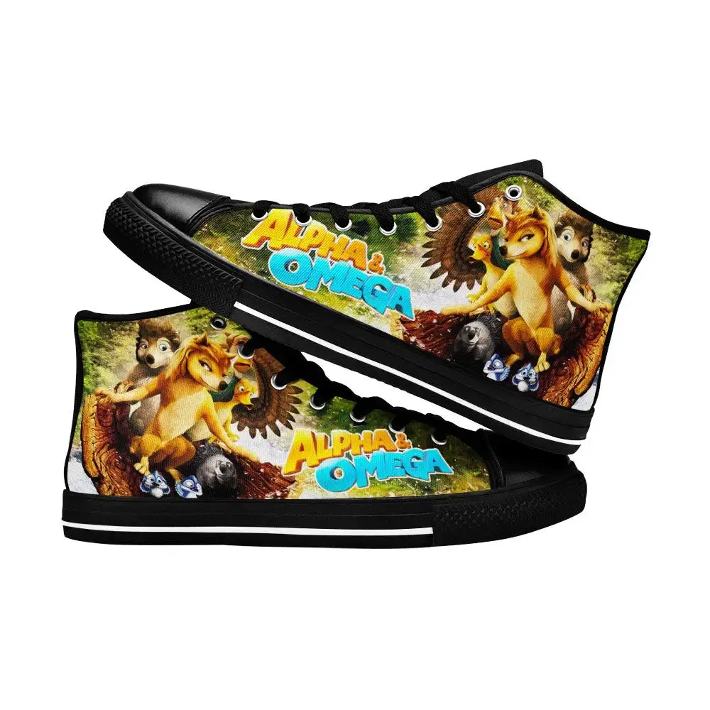 Alpha and Omega Shoes High Top Sneakers for Kids and Adults