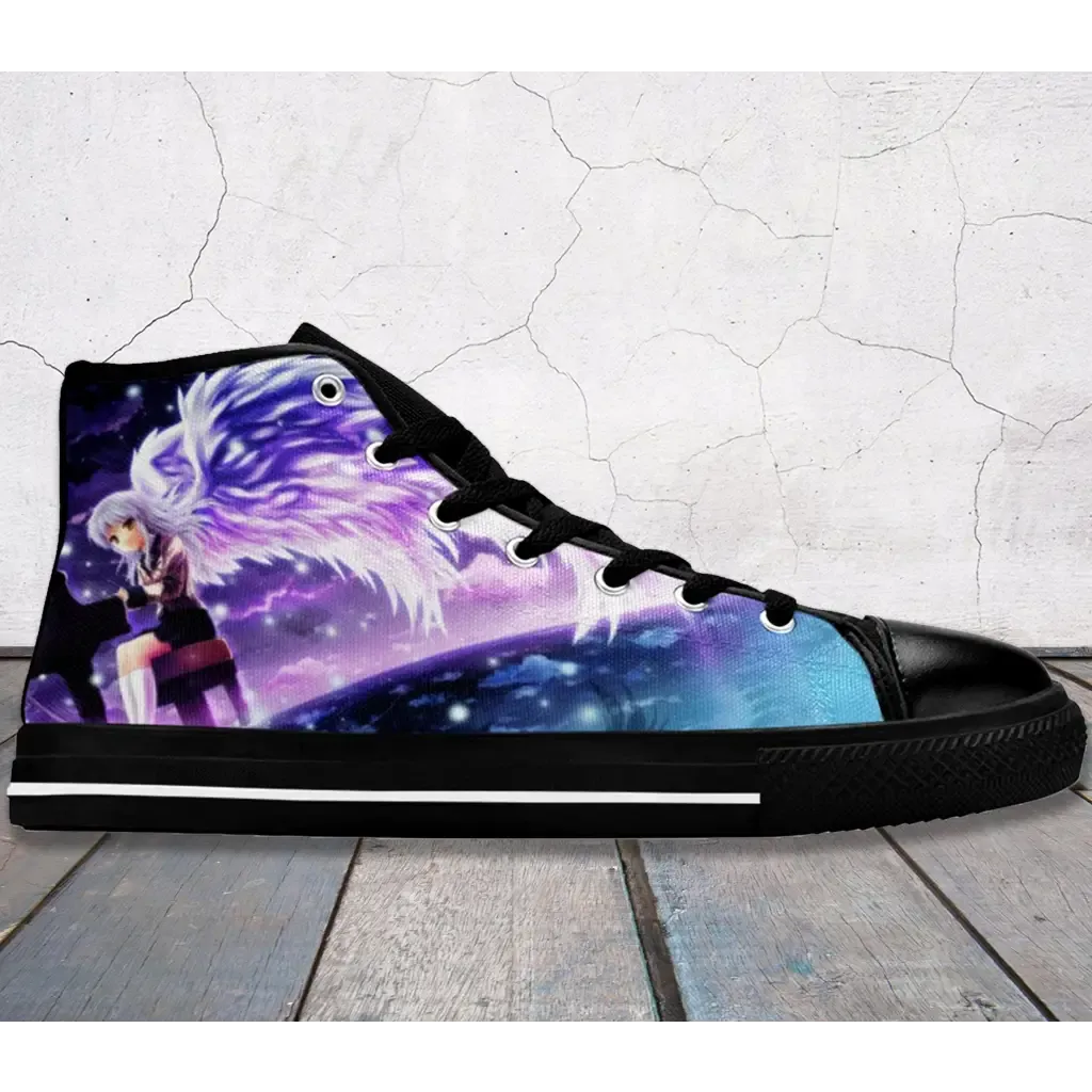 Angel Beats Kanade Tachibana Shoes High Top Sneakers for Kids and Adults