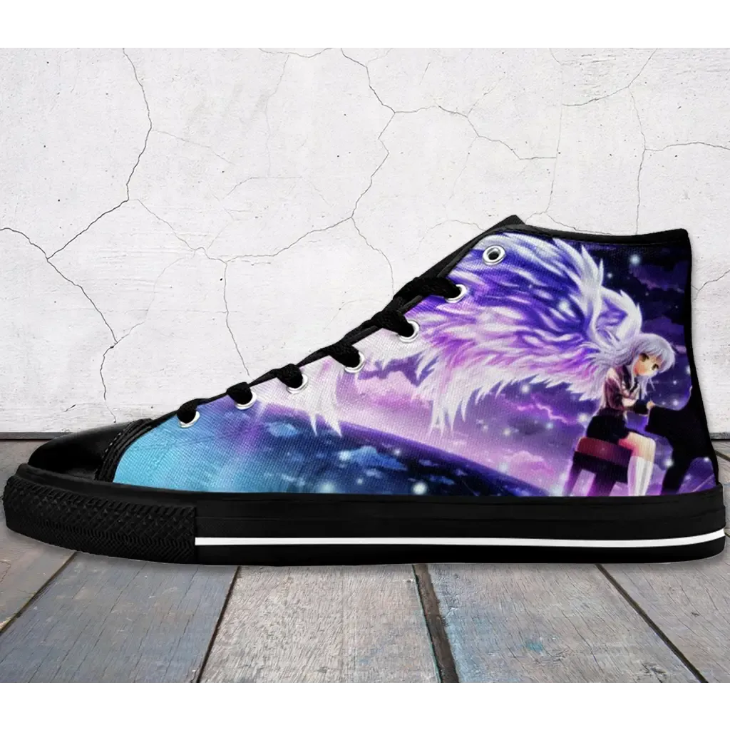 Angel Beats Kanade Tachibana Shoes High Top Sneakers for Kids and Adults