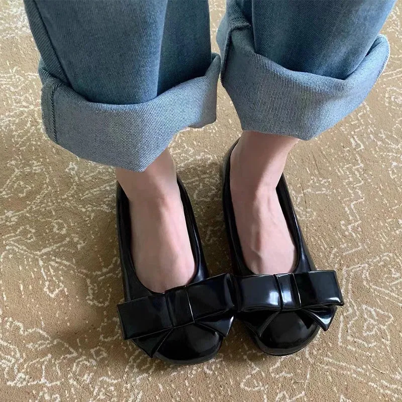 binfenxie  -  Flats Women Loafer Shoes Shallow Bow Casual Cozy Mary Jane Shoes Fashion New Spring 2024 Dress Lolita Party Zapatos Para Mujeres