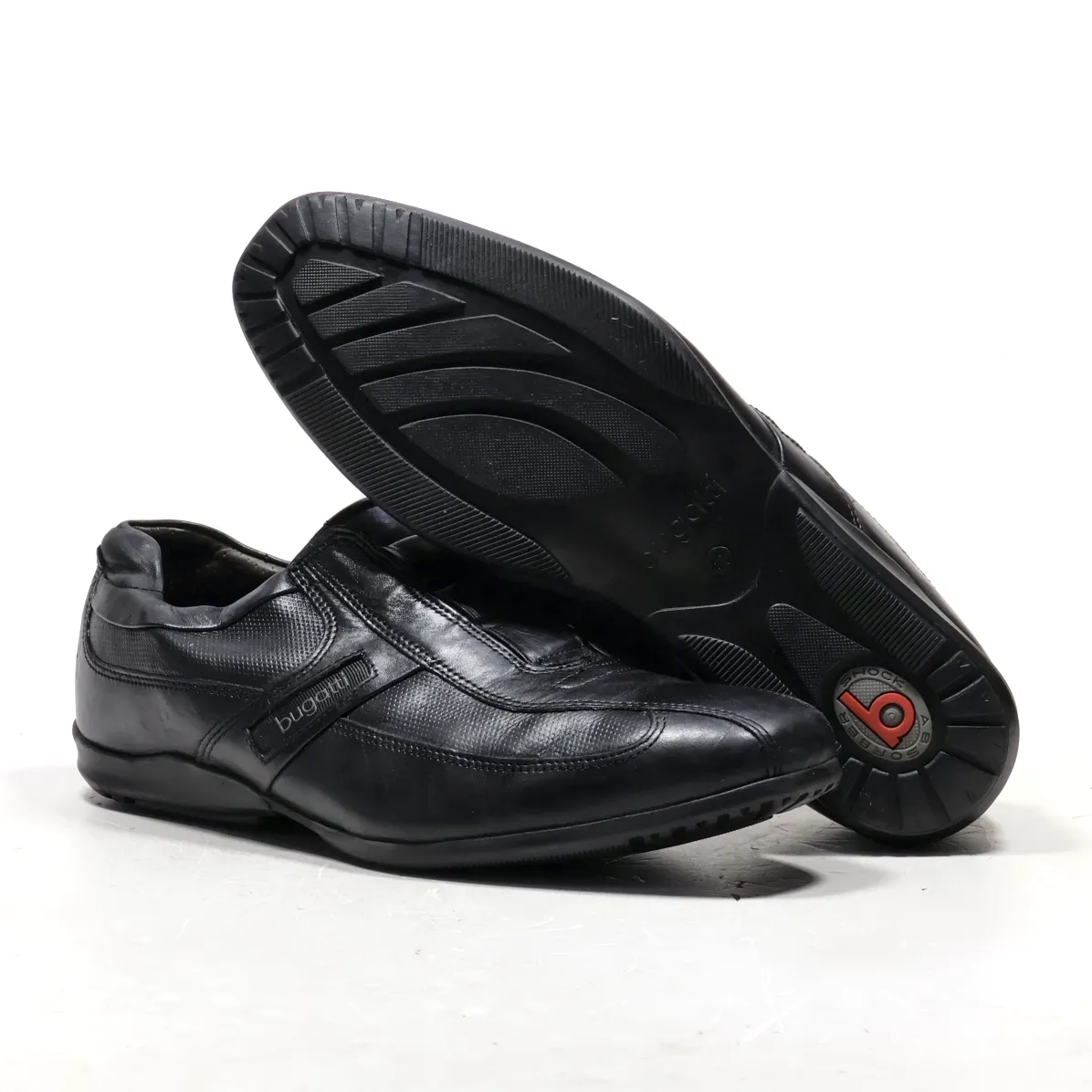 Bugatti Formal Slip Ons Leather Black Colour For Men