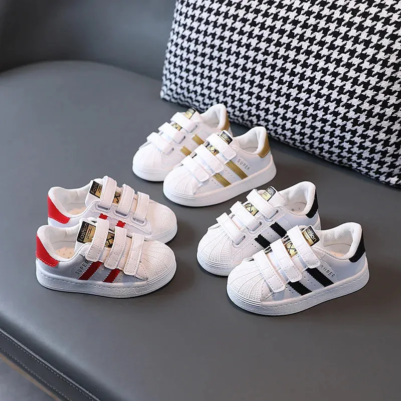 Children's White Non-slip Sneakers