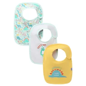 Dino Print Baby Boy Toddler Bib (Pack of 3)