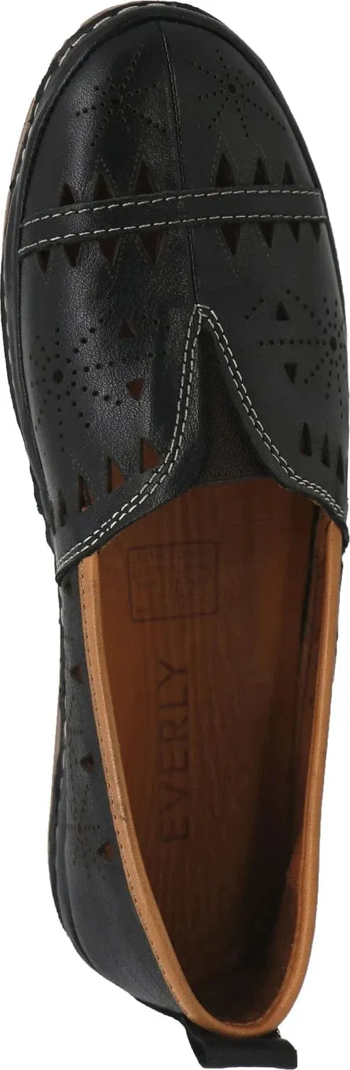 Everly Women's Emily 01 Slip Ons- Black