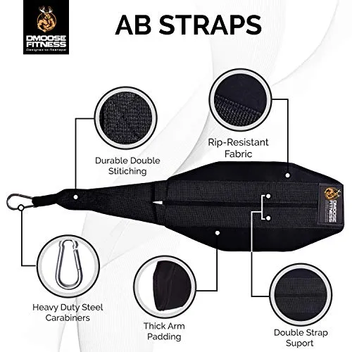 Fitness Hanging Ab Straps for Abdominal Muscle Building & Core Strength Training