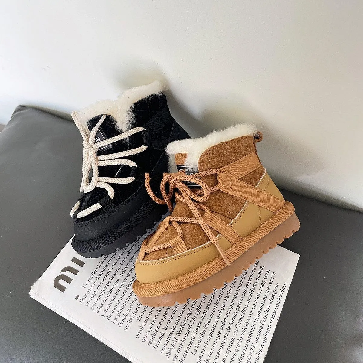 Fleece-lined Warm Boys Toddler Shoes