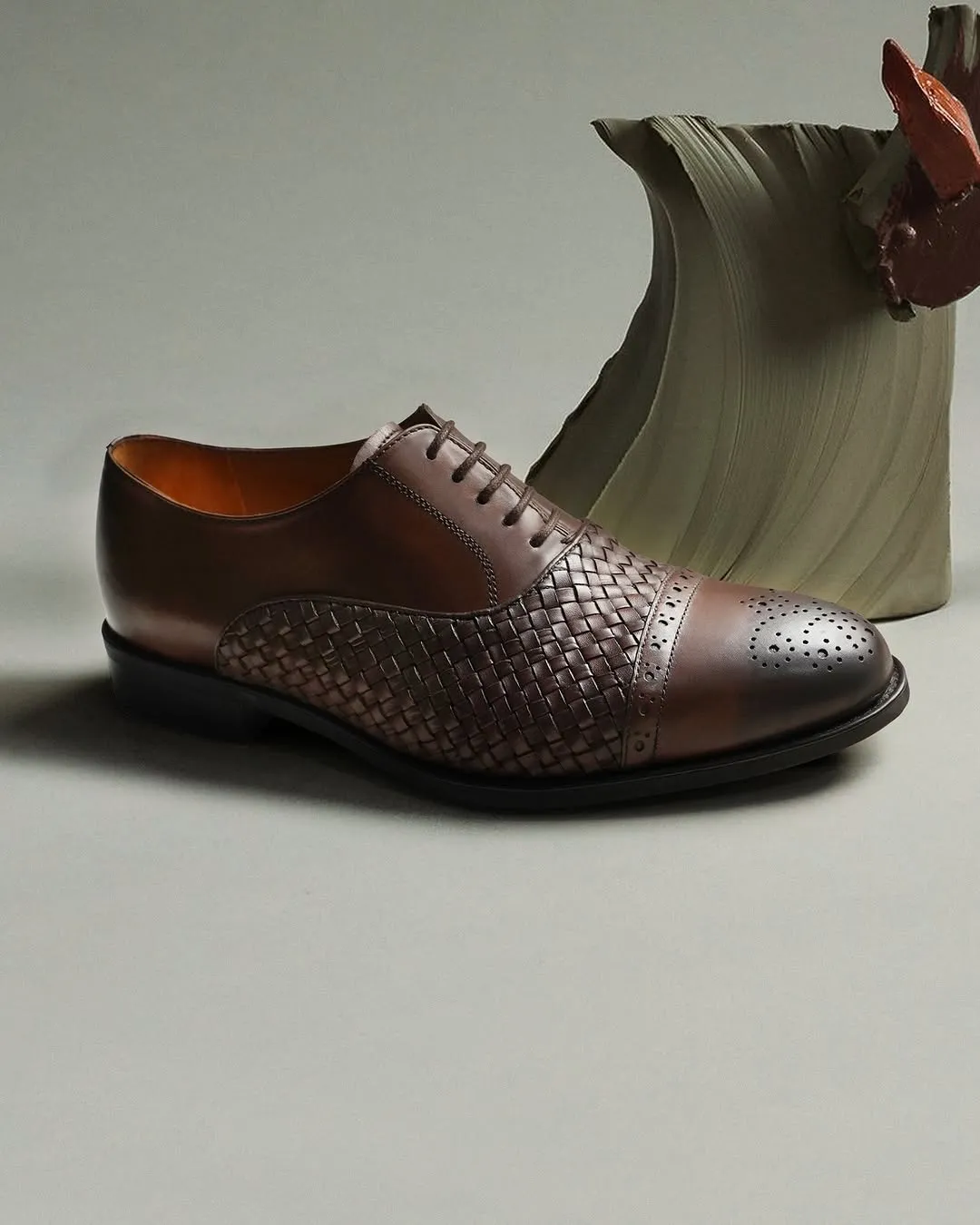 Kiruko - Men's Brown Calf Leather Oxford Shoe