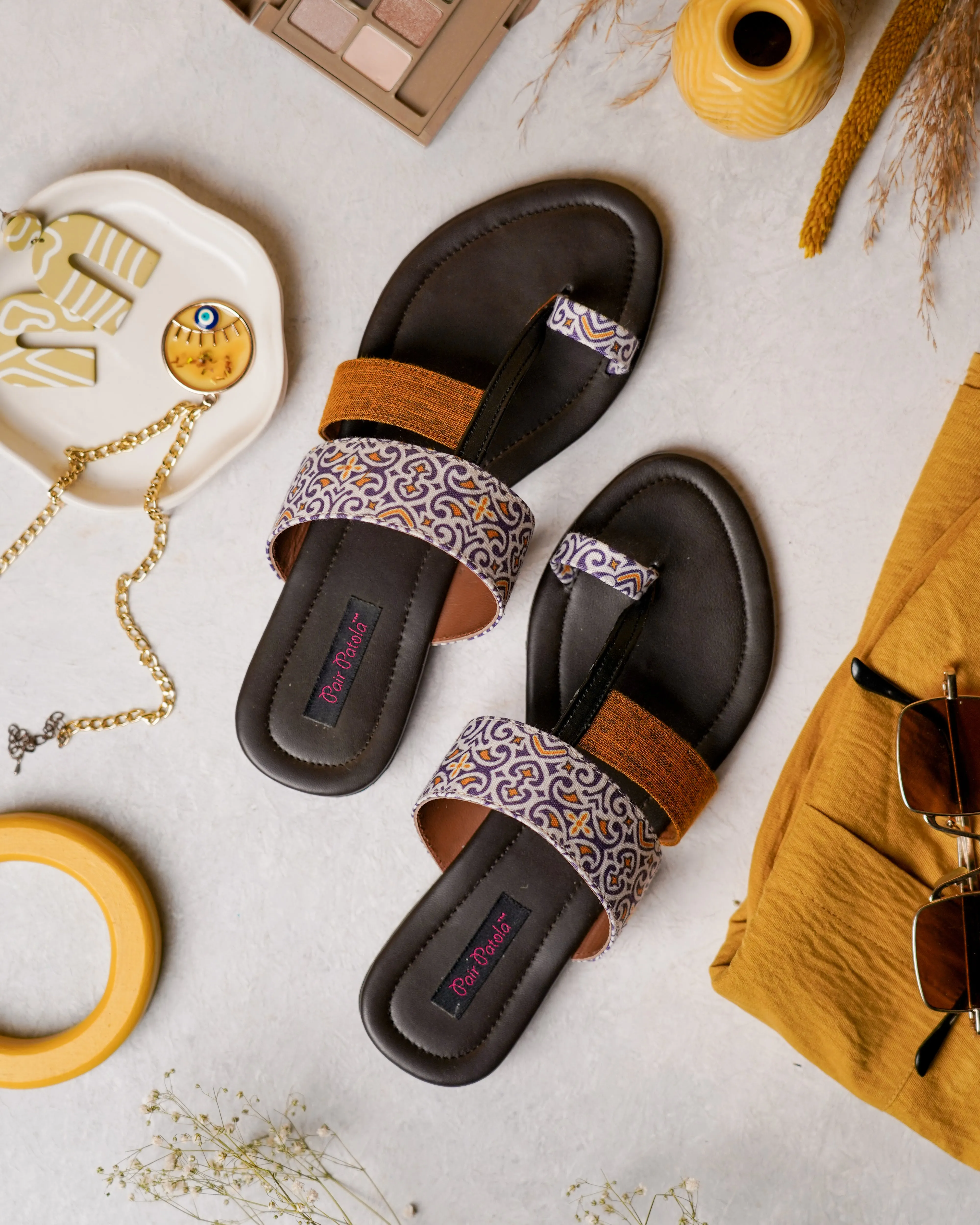 Mustard Mosaic Flats