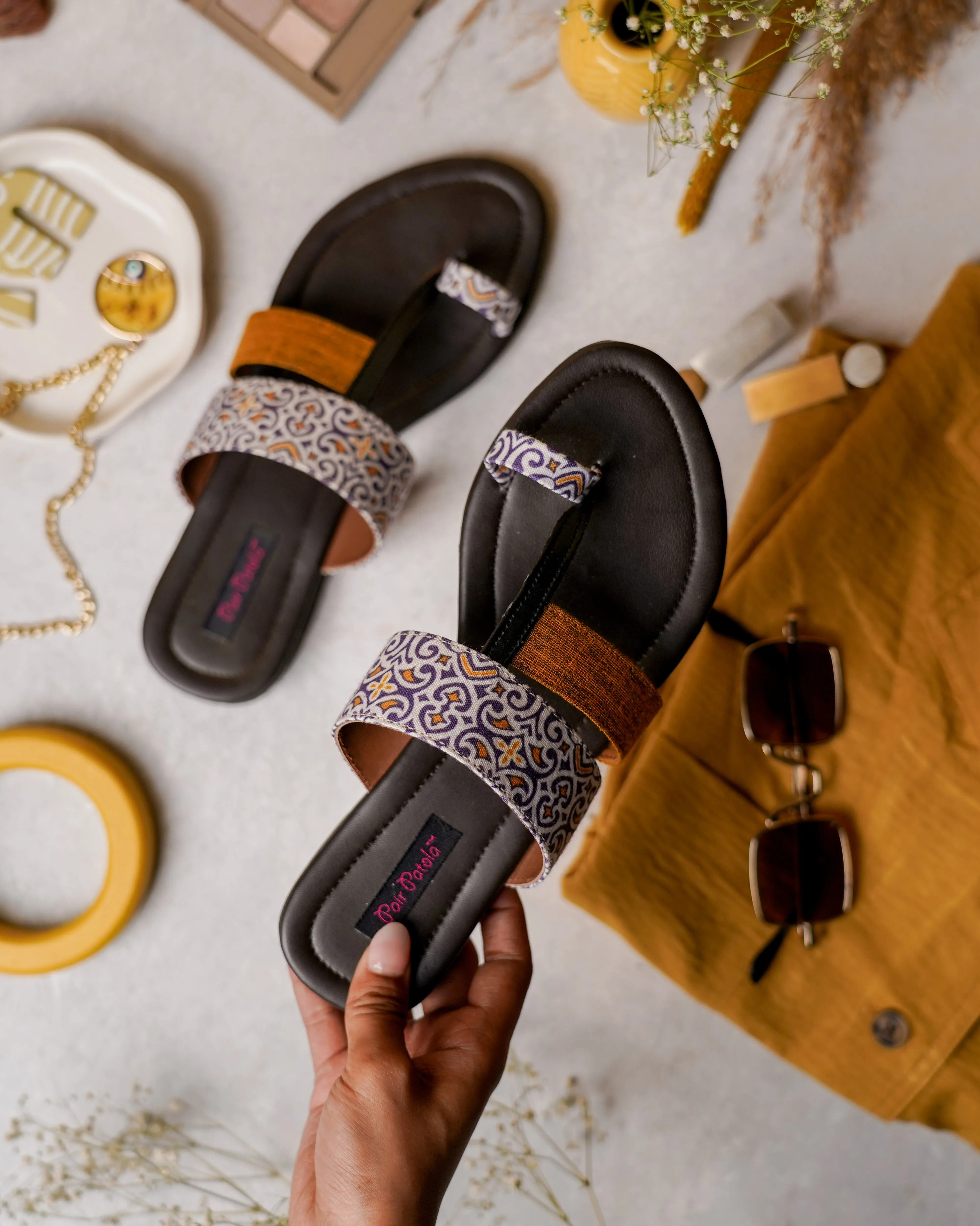 Mustard Mosaic Flats