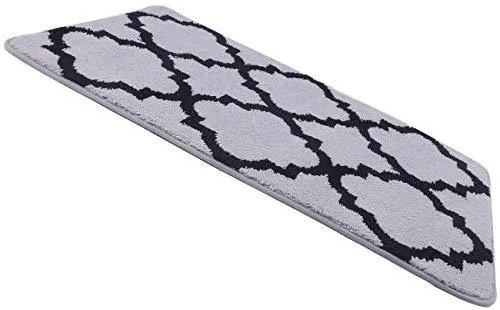 Office Marshal 2 Piece Bath Rug Set Non Slip Bathroom Shower Rug and U-Shaped Toilet Contour Mat Washable(20" x 32" 20"x 16.5"),Blue