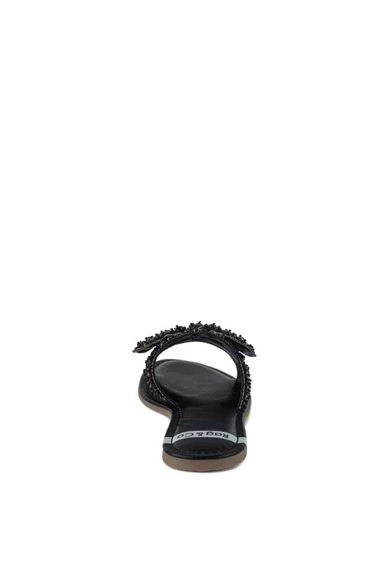 Pipa Big Bow Beaded Flats