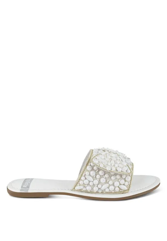 Pipa Big Bow Beaded Flats