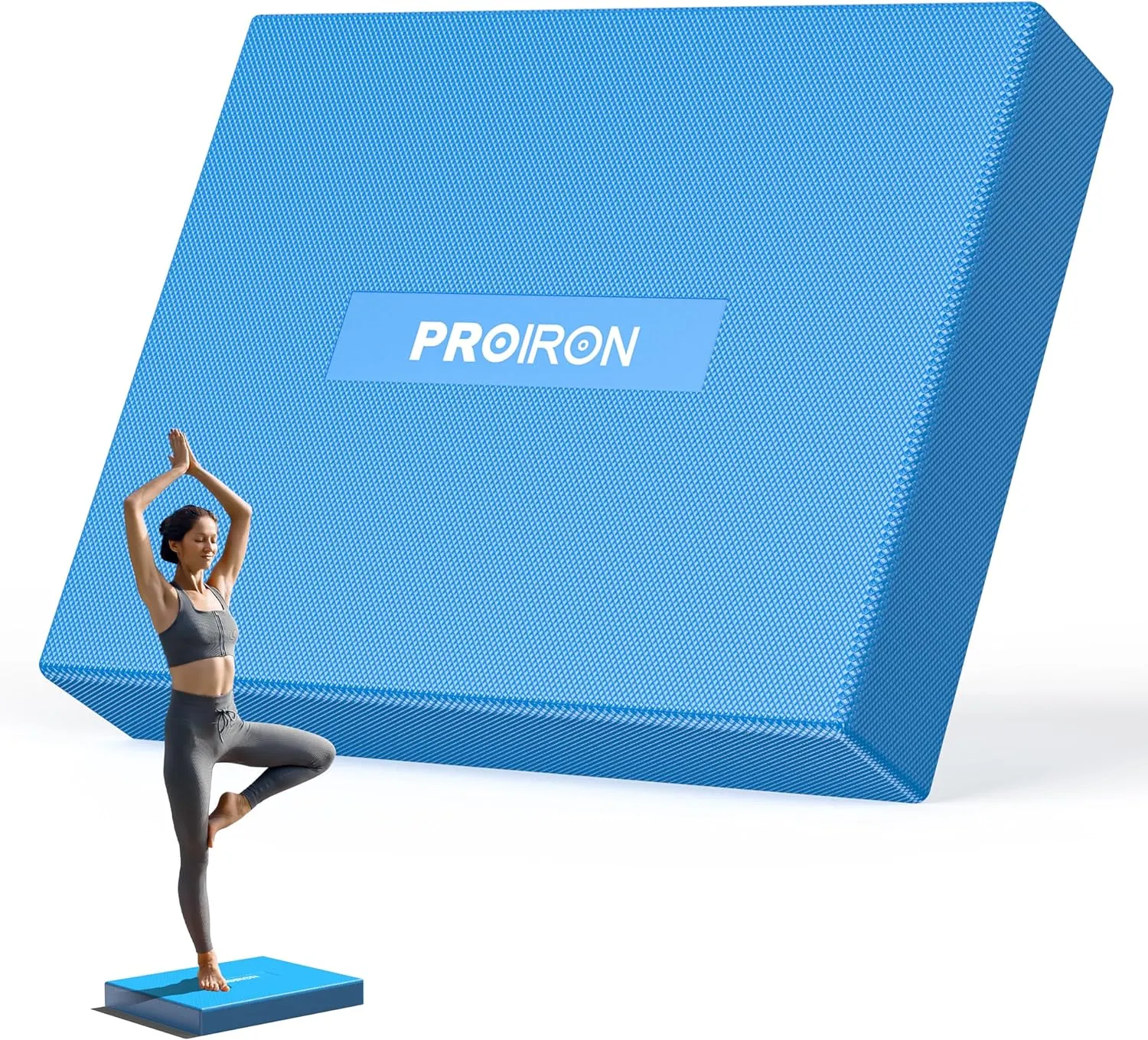 PROIRON Balance Pad Non-Slip Cushioned PU Mat(Better Resilience Than TPE) & Ankles larger Knee Pad(50 X 40 X 5.5 cm) for Physical Therapy, Rehabilitation, Strength Stability Training, Yoga & Fitness