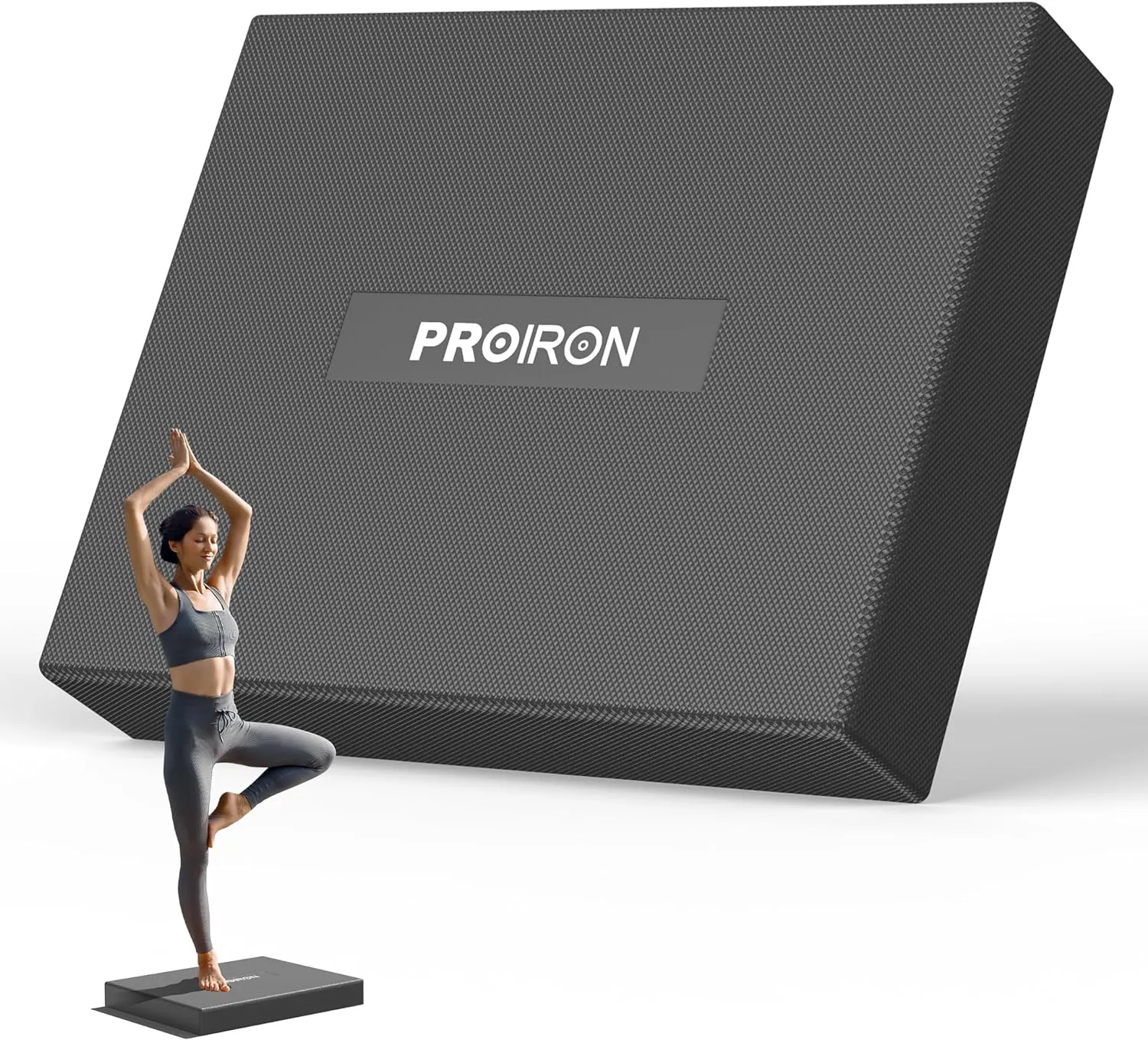 PROIRON Balance Pad Non-Slip Cushioned PU Mat(Better Resilience Than TPE) & Ankles larger Knee Pad(50 X 40 X 5.5 cm) for Physical Therapy, Rehabilitation, Strength Stability Training, Yoga & Fitness