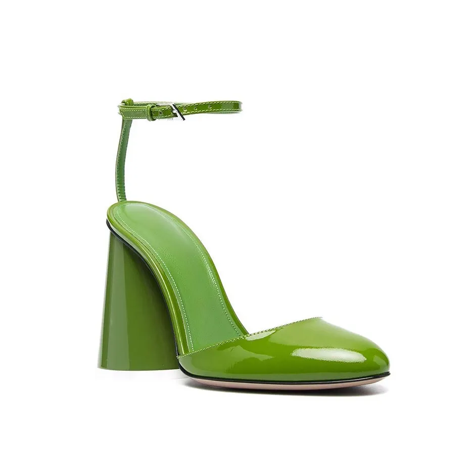 RUETT Ankle Strap Block Heel Sandals