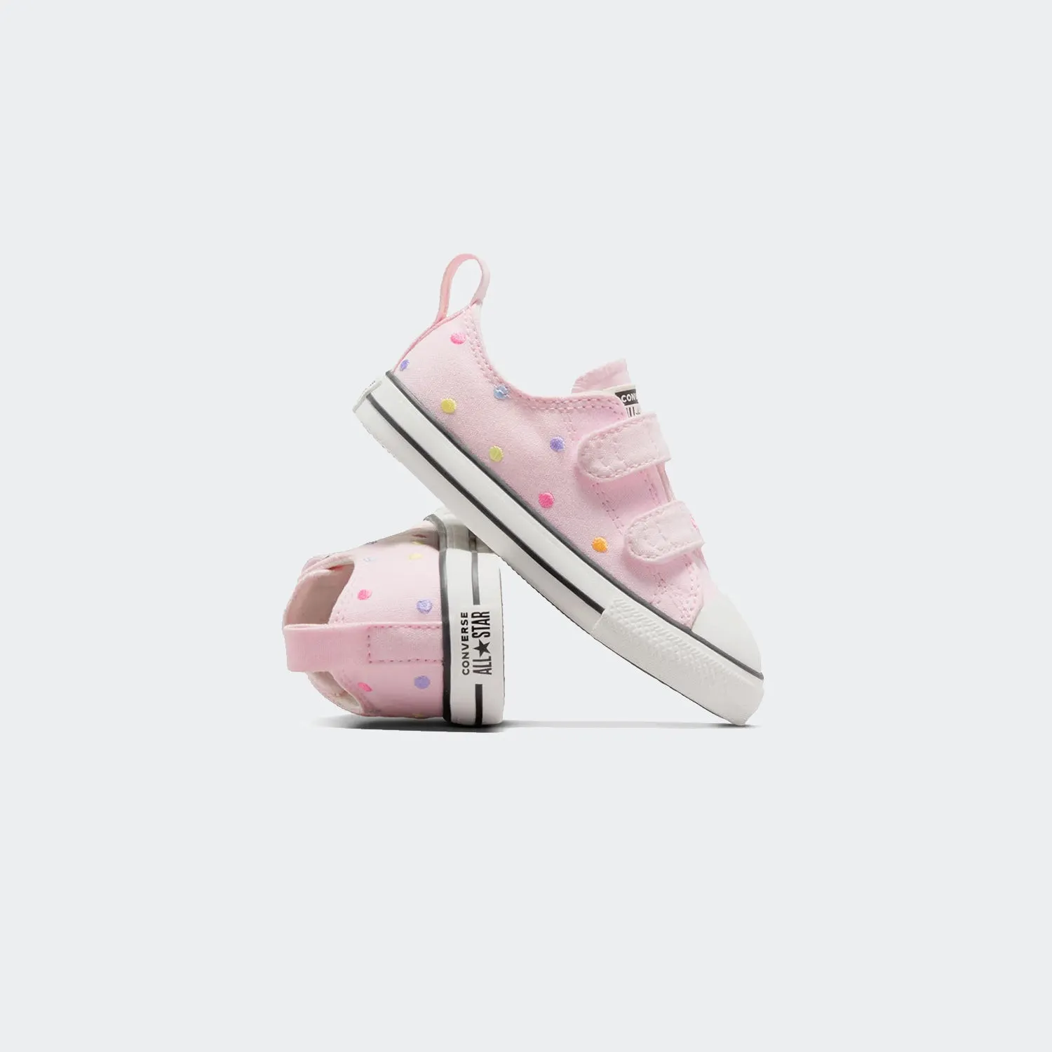 Toddler Converse Chuck Taylor Polka Dots Canvas Easy On Shoes