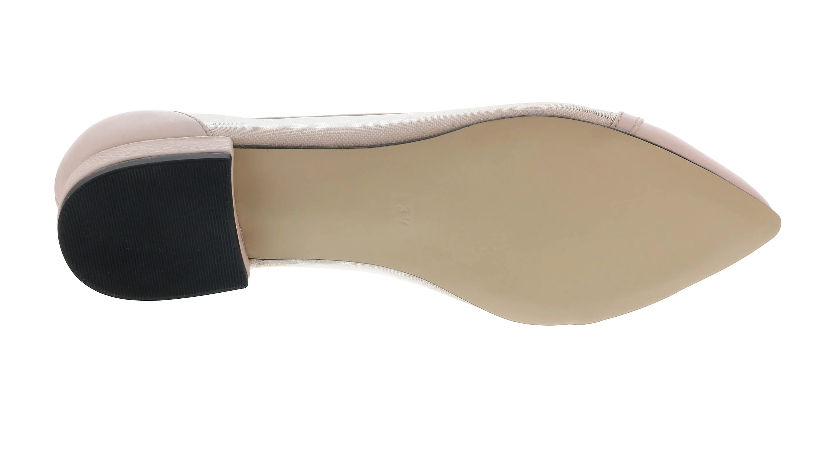 Ventutto Powder Pink Mesh Ballerina Flats-
