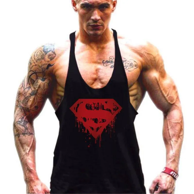 Vest Muscle Sleeveless Singlets Mens Bodybuilding Fitness