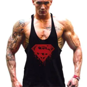 Vest Muscle Sleeveless Singlets Mens Bodybuilding Fitness