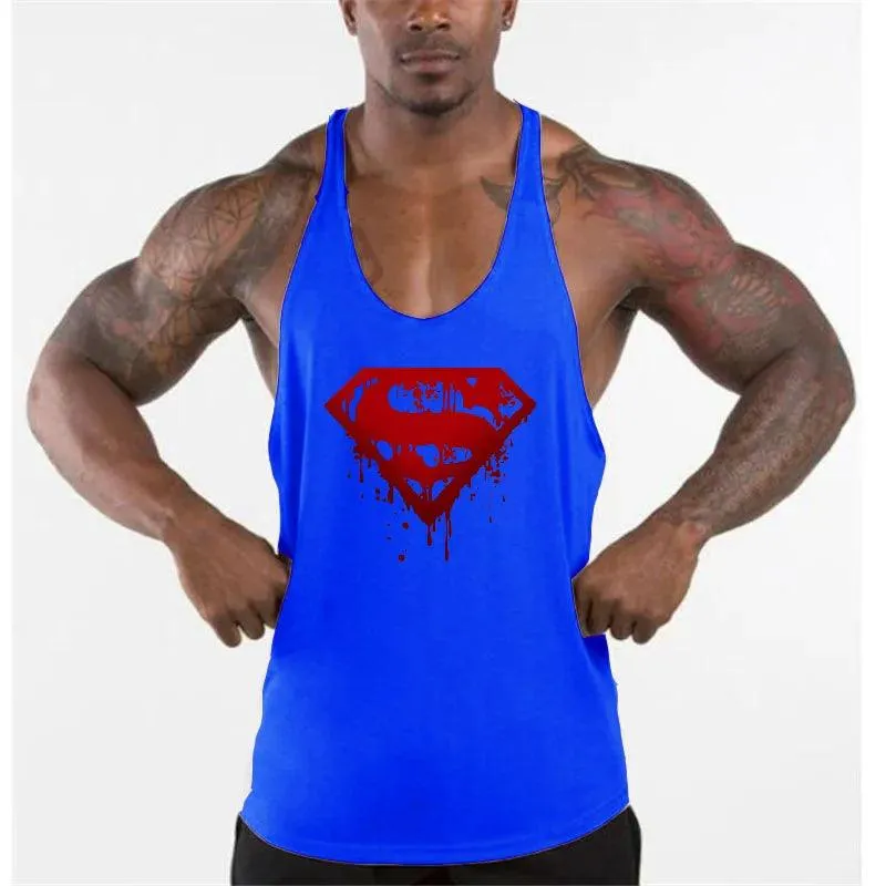 Vest Muscle Sleeveless Singlets Mens Bodybuilding Fitness