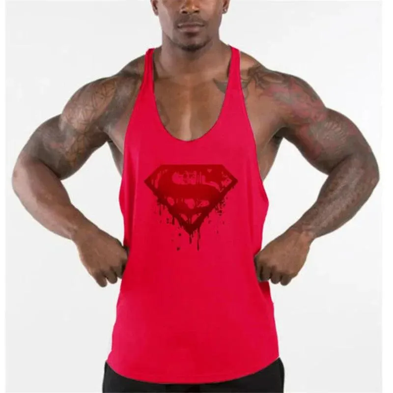 Vest Muscle Sleeveless Singlets Mens Bodybuilding Fitness