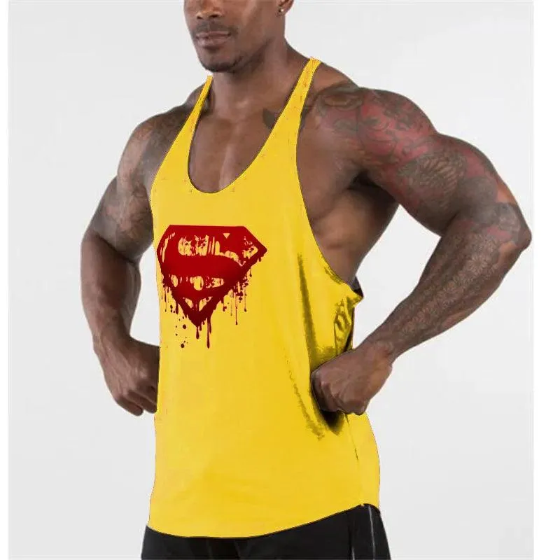 Vest Muscle Sleeveless Singlets Mens Bodybuilding Fitness